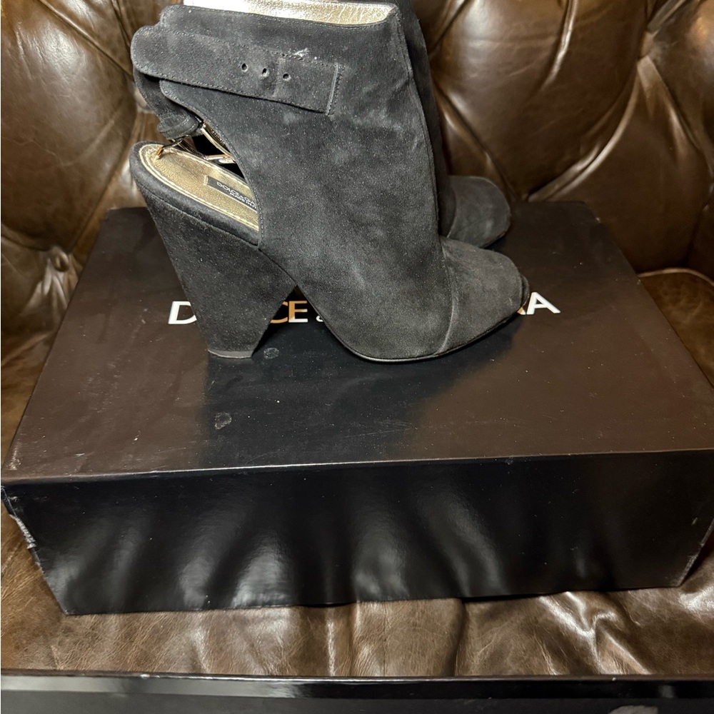 Dolce & Gabbana Black Suede Heels